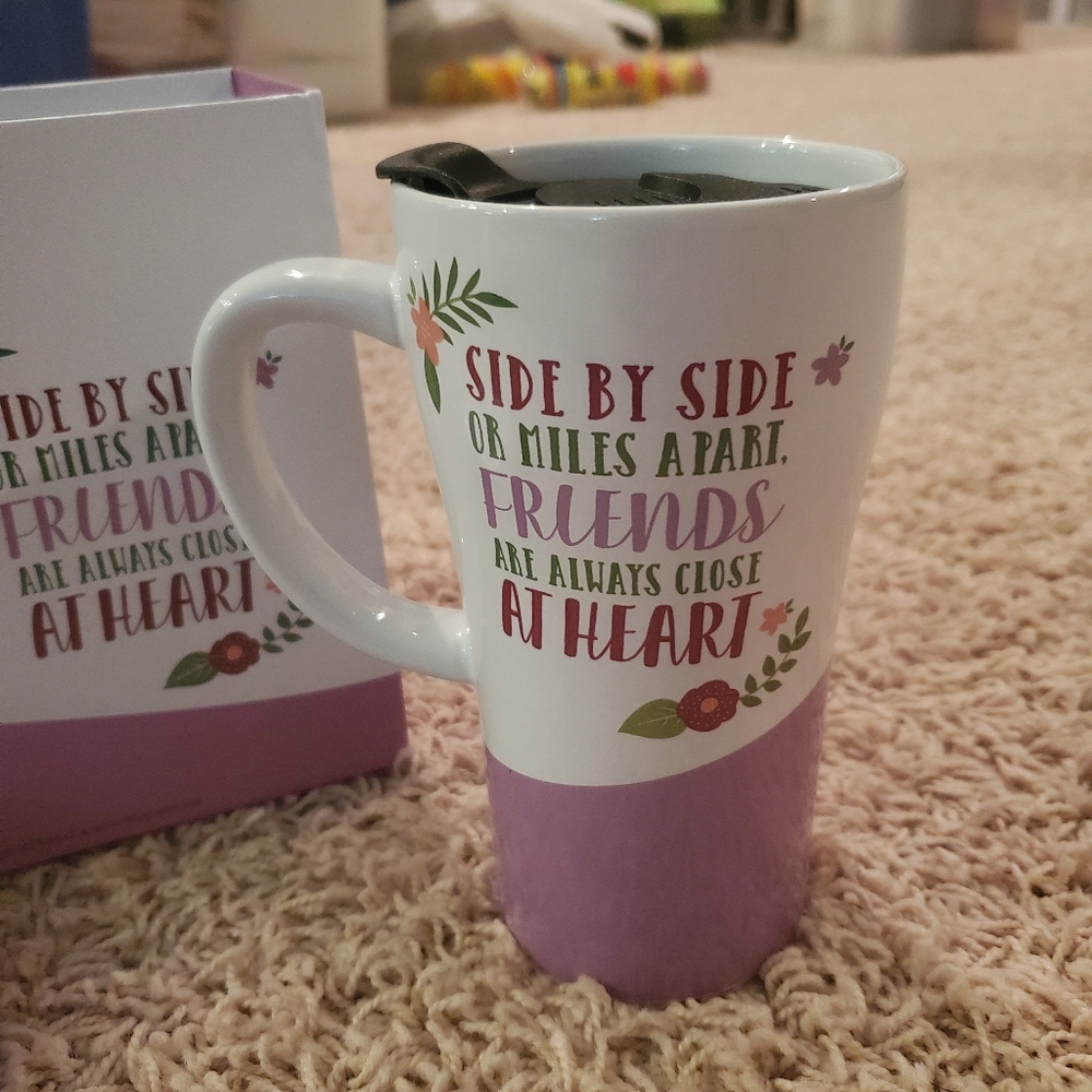 Coffee Travel Mug - Friends Near and Far Always at Heart